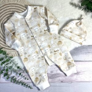 Sleepy Bunnies Sleepsuit and Hat